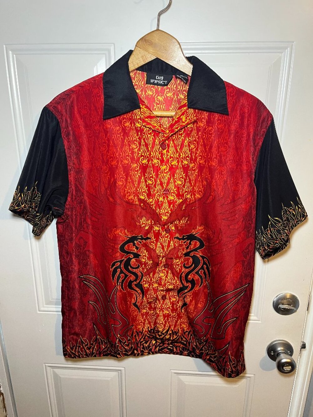 City Impact Dragon Flame Shirt Size Medium